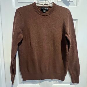 Christian Lacroix Men's Sweater - Rich Brown, 100% Xtra Fine Merino Wool